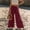 Wine, variant on Babysbule Womens Drawstring Straps Pants Women's Fashion Casual High Waist Elastic Waist Solid Color Ruffle Wide Leg Pants