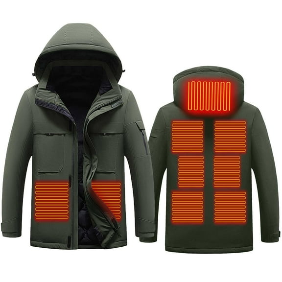 BangWanChi Womens Jackets Dressy USB Intelligent Constant Top Temperature Heated Windproof Plus Size Coat For Men And Women Winter 9 Heated Jacket Coat