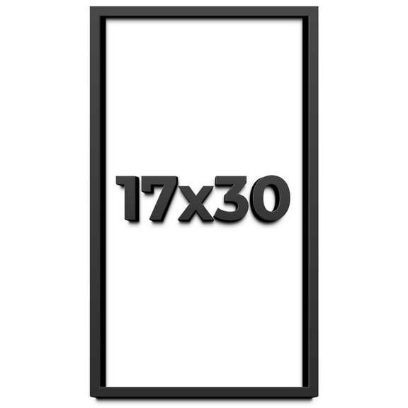 17x30 Shadow Box Frame Black | 1 inches Deep Real Wood Contemporary Shadowbox Display Frame | UV