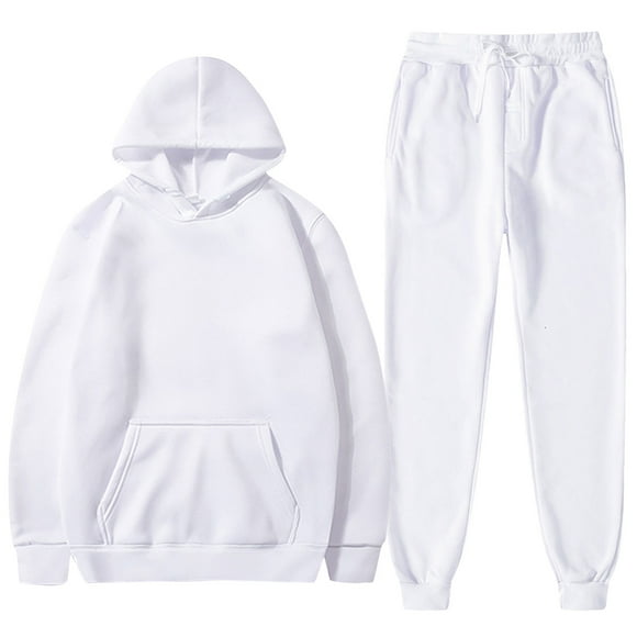 MSJUHEG Two Piece Outfits For Women Fall Outfits Women Hoodies Sweatsuit Long Sleeve Hooded Matching Joggers Sweatpants 2 Piece Tracksuit Sets Women'S Pants White 3Xl