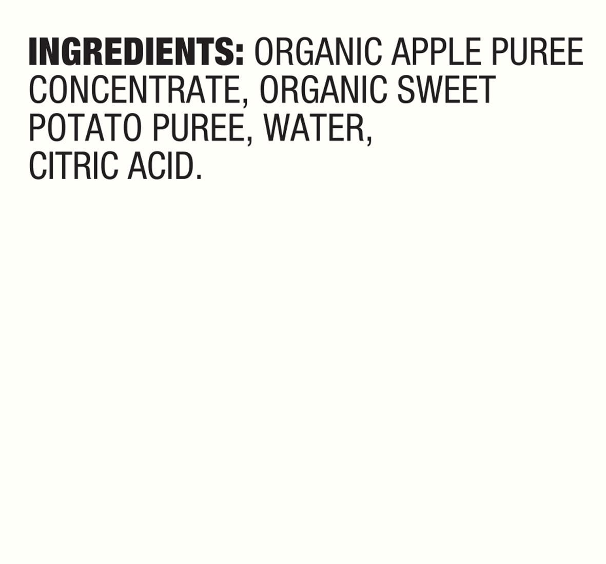 Earth's Best Organic Stage 2 Baby Food, Sweet Potato & Apple, 4 oz Pouches (12 Pack)