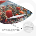 thumbnail image 3 of Gukieu Tomato Field Bottle Print Plush Pillow Cover, Hidden Zipper Pillow Protector without Pillow Core, Suitable for Bedroom, Office, Car Decoration-20"x30", 3 of 6