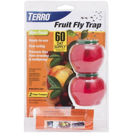 Terro T2502 Fruit Fly Trap, 2-Pack (Best Homemade Fruit Fly Trap)