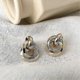 thumbnail image 3 of 1p Hoop Earrings Women Twist Stud Earrings [, 3 of 3