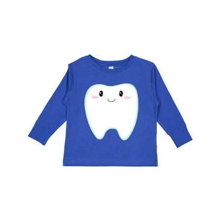

Inktastic Cute Tooth Boys or Girls Long Sleeve Toddler T-Shirt