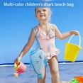 thumbnail image 2 of Cartoon Shark Shape Kids Beach Bag Breathable Mesh Design Toys Shell Collecting Storage Bag Children Sand Tools Organizer, 2 of 7