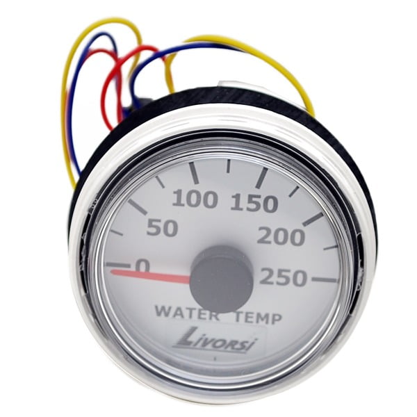 Livorsi Boat Water Temperature Gauge SCLWTW 2 Inch White Marine