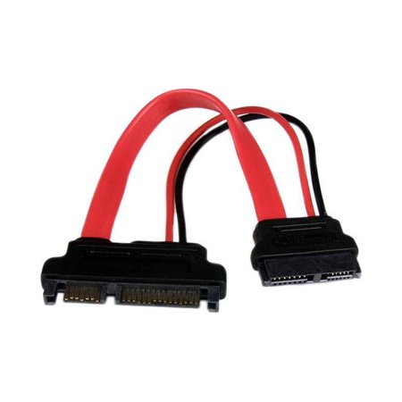 UPC: 0065030848640 | StarTech 6-Inch Slimline SATA to SATA Female/Male Adapter with Power SLSATAADAP6