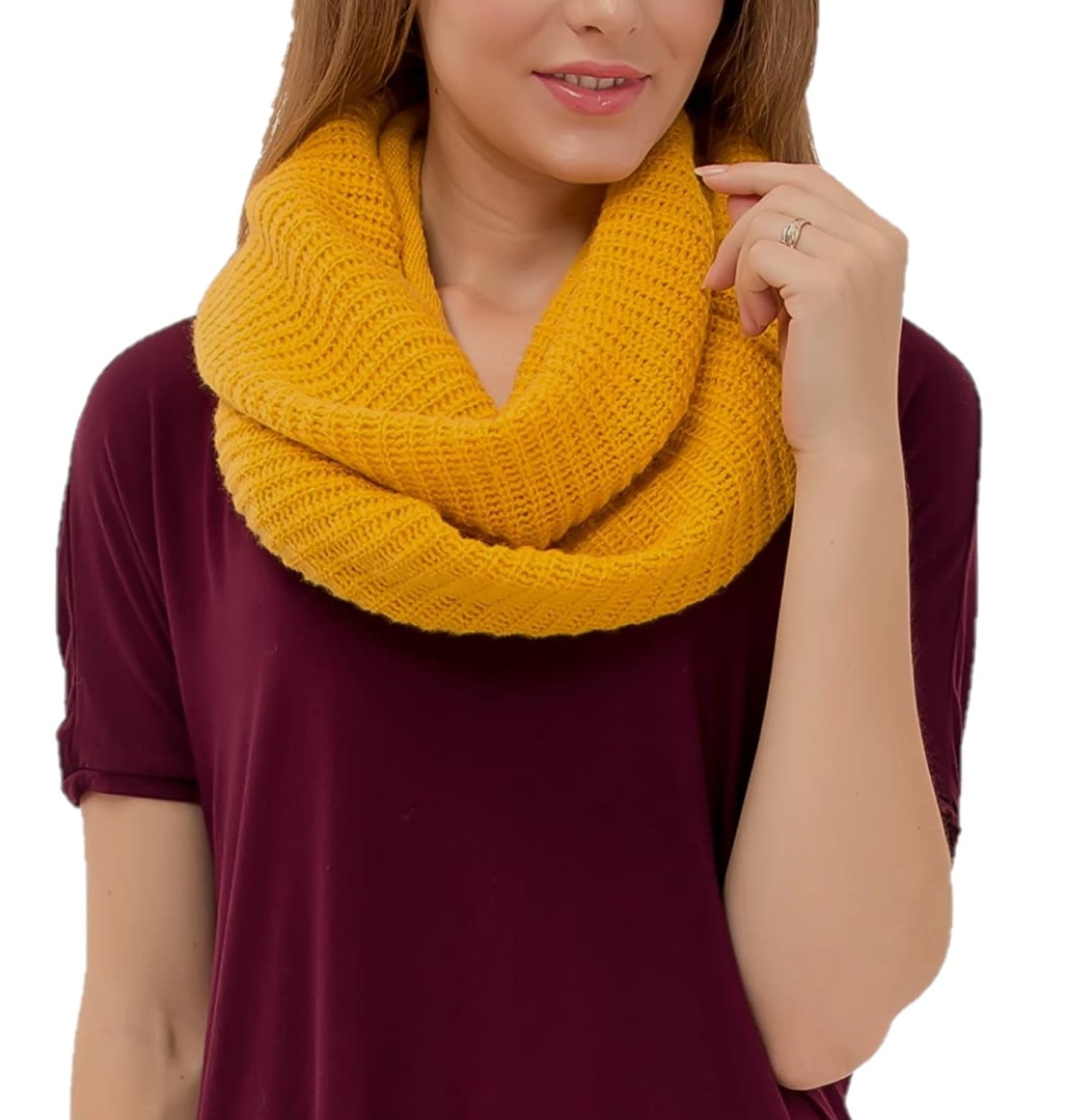 Winter Knit Infinity Scarf Fashion 