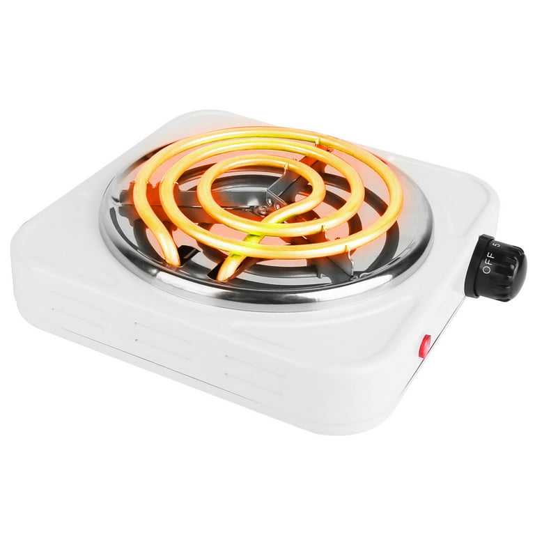 Wobythan 1000W Single Burner,Portable Electric Cooktop Camping Stove Mini Hot  Plate Heating 