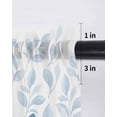 thumbnail image 6 of Blue Leaf Tier Curtains 36 Inch Length,Sheer Curtains for Bedroom Living Room Window Watercolor Country Plant Monochrome Branch Voile Drapes Kitchen Curtains Small Half Window 27.5"x36" 2 Panels, 6 of 7