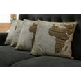thumbnail image 2 of Ambesonne African Throw Pillow Cover 4 Pack, Wooden Plank Map, 24", Tan Umber and Brown, 2 of 6