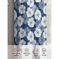 thumbnail image 6 of Blue Flower Sheer Curtains 2 Panels Set Retro Country Farmhouse Blue Floral Sheer Window Curtains Light Filtering Rod Pocket Voile Drapes for Bedroom Living Room 52"x54", 6 of 9