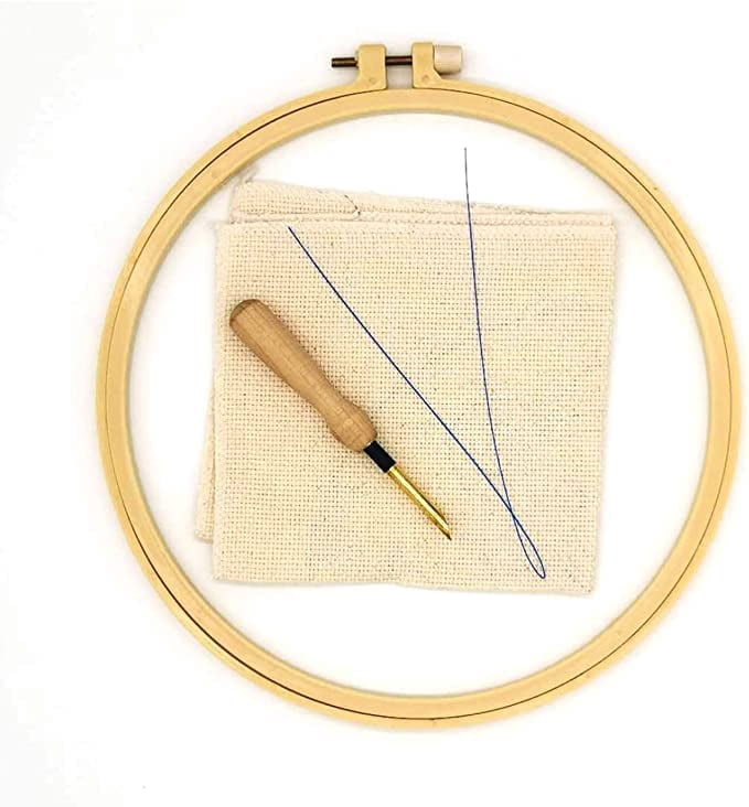 2 Pack Easy DIY Punch Needle Kits Embroidery Kits Set for Starter Kits with Stamped Color Pattern with Instruction,Yarn and Embroidery Wooden Handle Needle Pen (Alpaca & Goose)