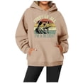 thumbnail image 2 of WEAIXIMIUNG Chandails en Molleton pour Femmes Grande Taille Sweat à Capuche Décontracté Col Rond Imprimé Animal Lettres Anglaises, 2 of 3