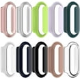 thumbnail image 3 of XiHAMA Hard Protective Case with Tempered Glass Screen Protector Compatible with Xiaomi Smart Band 8 9 10/8 9 10 NFC, PC Ultra-Thin All-Around Cover for Mi Band 9 8 10/8 9 10 NFC, 3 of 4