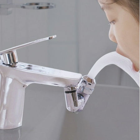 

KIDs Friendly Visible Faucet Aerator Extender with-NSF Certified-Filtered Tap from Korea | Replaceable Filter Removes Micros Substances | -Easy Mount & 360 Degree Swivel - Bathroom Kitchen