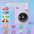 thumbnail image 4 of JoyStone Kids Camera Instant Print, 1080P Instant Digital Camera with 4 Color Print Paper, Birthday Gift for Girls and Boys Aged 3-12, Purple, 4 of 9