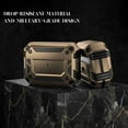 thumbnail image 7 of Dteck for AirPods 3rd Generation (2021) Case, Hybrid Protective Case with Carabiner, Shockproof Cover with Keychain for Airpod 3 Wireless Charging Case Accessories [Front LED Visible], gold, 7 of 7