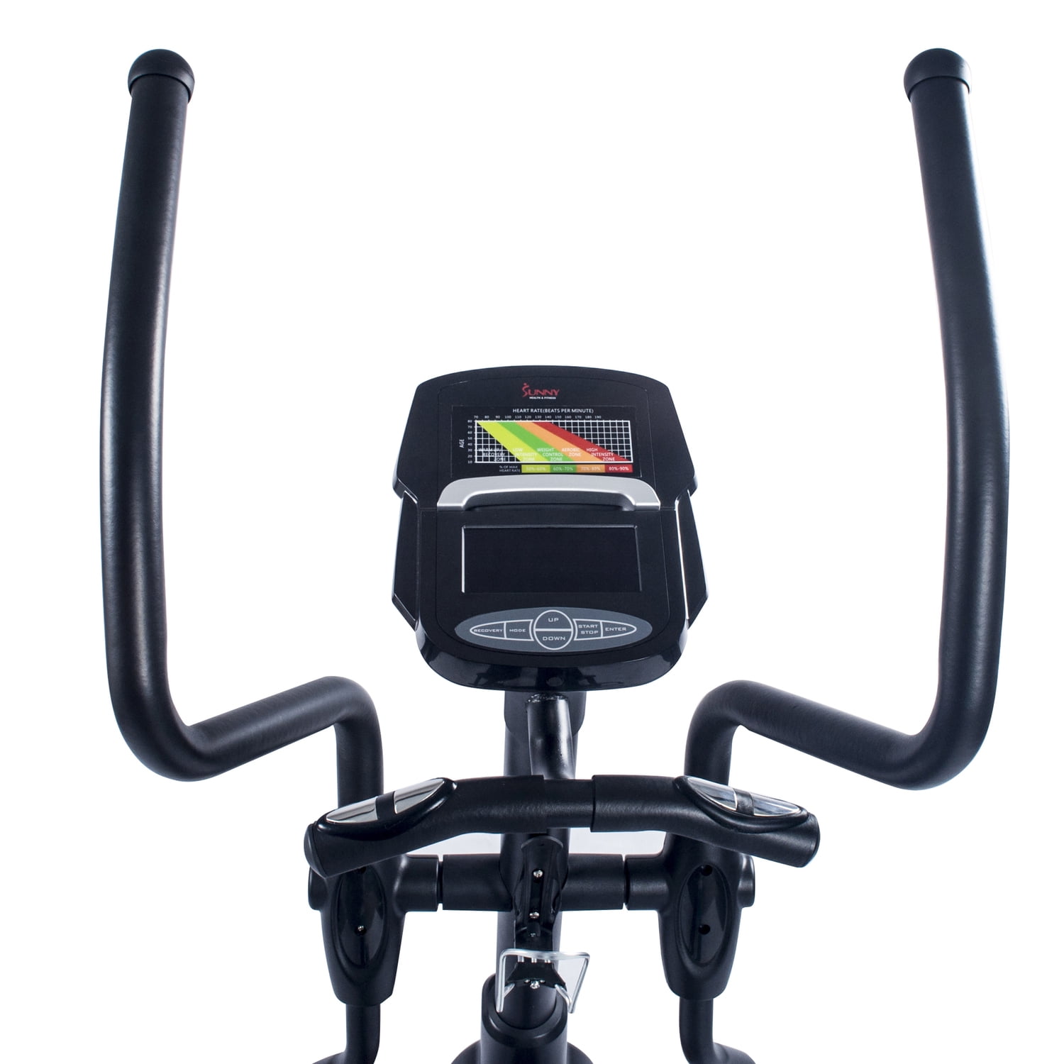 Sunny Health & Fitness Magnetic Elliptical Trainer Machine with LCD Monitor and Heart Rate Monitoring - Stride Zone, SF-E3865