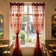thumbnail image 5 of Aoznliie Bohemian Curtains, Semi Blackout Geometric Print Curtains for Living Room Bedroom, Boho Window Curtain with Grommets, 85x52in, 5 of 7