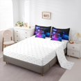 thumbnail image 5 of Manfei Boys Basketball Bedding Comforter Set, Teens Sports Full Bedding Set, Pink Blue Gradient Basketball Court Fitted Sheet Flat Sheet, Luxury Bedroom Decor Reversible 7 Pieces, 5 of 8