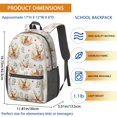 thumbnail image 3 of Highland Cow and Flower Print 17" School Backpacks for Teens,Waterproof Oxford Fabric,S-Shape Padded Straps for School,Travel,Hiking,Camping, 3 of 6