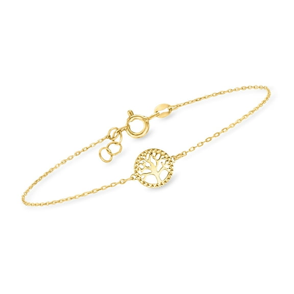 Ross-Simons Italian 10kt Yellow Gold Tree Of Life Bracelet, Women's, Adult