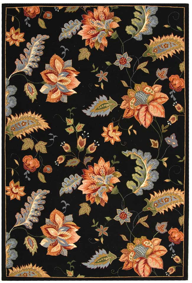 Safavieh Chelsea Emmet Bordered Wool Area Rug, Black, 6' x 9'