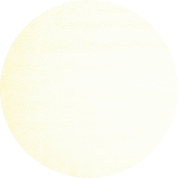 Ahgly Company Indoor Round Solid Yellow Modern Area Rugs, 8' Round