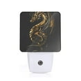 thumbnail image 1 of Fotbe Golden Dragon Tattoo Art Luz Nocturna LED, Luz de Noche con Sensor de Luz Natural de Anochecer a Amanecer, Se Enchufa a la Pared, Blanco Cálido 0.5W-EU, 1 of 7