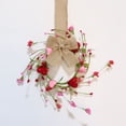 thumbnail image 4 of 1 Pcs Valentines Day Wreath for Cabinet Front Door,Mini Valentine Wreaths,Small Heart Wreath with Artificial Hearts & Berries,Valentine'S Day Bow Wreaths for Wedding Window Wall Decor,(B,3.94 in), 4 of 8