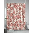 thumbnail image 5 of Shower Curtain Red Paisley Floral Bathroom Curtains with Hooks, Waterproof Fabric Retro Bohemian Flowers Bath Shower Curtains Set for Bathroom Bathtubs Decor 36x72 Inch, 5 of 8
