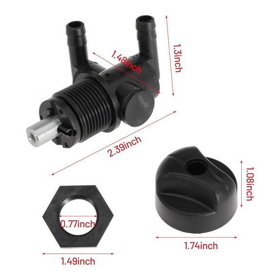 Furulu 2 Way Fuel Shutoff Valve 7052159 For Polaris Sportsman 400 500 600 700 2004-05