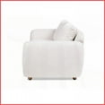 thumbnail image 3 of 84" Wide Alpaca Off-White Chenille Sofa – Casual Elegant Puffy Arms & Removable Reversible Back Cushions, 3 of 8