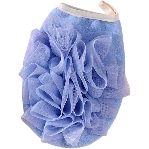 Blue Esponja de baño 2 en 1, amigable con la piel, almohadillas exfoliantes de lufa, depurador corporal de lufa, exfoliante corporal, perfecto para hombres y mujeres, hotel en c