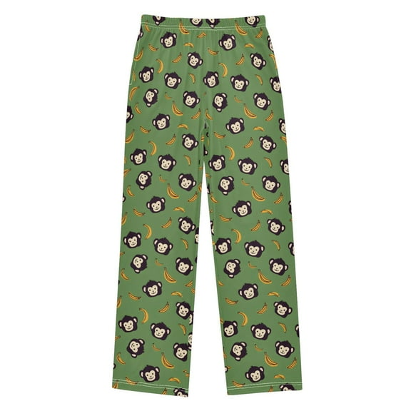 joogoo Cartoon Monkey Bananas Pajama Pants Pj Bottoms Sleepwear Lounge L