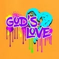 thumbnail image 2 of Wild Bobby, Graffiti Art God's Love, Inspirational/Christian, Men Graphic Tee, Gold, 3X-Large, 2 of 4