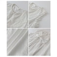 thumbnail image 5 of THDHVS Baby Girl Dress,Kid's Lace Sleeveless Round Neck Dress Fashion Solid Color Casual Princess Dress for Girls White 8-9 Years, 5 of 7