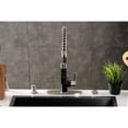 thumbnail image 3 of Gourmetier LS8779CTL Continental Single-Handle Deck-Mount Pre-Rinse Kitchen Faucet, Matte Black/Brushed Nickel, 3 of 8