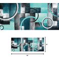 thumbnail image 5 of Teal and Grey Abstract Geometric Circle Canvas Wall Art Rustic Turquoise Blue Prints Artwork for Living Room Bedroom Wall Decoration, 5 of 6