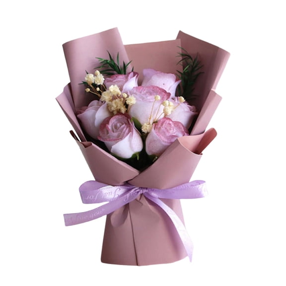Rose Artificial Flower Bouquet, Valentine's Day Decor, Faux Flower Flowers Bouquet for Anniversary, Birthday, Mother Gifts for Flower Arrangement