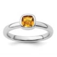 thumbnail image 2 of Auriga Fine Jewelry 925 Sterling Silver Cushion Cut Citrine Ring for Women Size- 9, 2 of 6