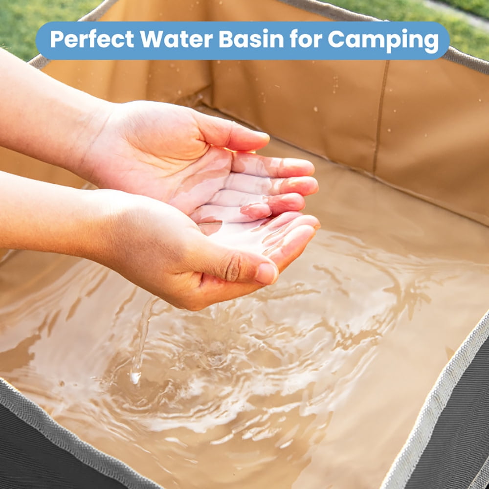 Aimee Lii 2 Pieces Folding Camping Tables with Large Capacity Storage Sink for Picnic, PorTable Tables Folding, Foldable Patio Table, Black Aimee Lii 2 Pieces Folding Camping Tables with Large Capacity Storage Sink for Picnic, PorTable Tables Folding, Foldable Patio Table, Black