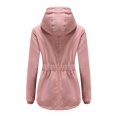 thumbnail image 4 of Women's Hooded Corduroy Cotton Coat with Fleece Lining, Mid-length Thickened Warm Winter Parka, Pink, Size XXXXXL, 4 of 5