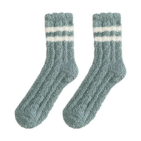 

Women Socks Stocking Stocking Stocking Striped Candy Coloured Coral Stocking With Thick Warm Floor Sock