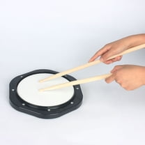 WHAMVOX 10 Inch Simulation Plastic Dumb Drum Practice Pad Set (Black and White)