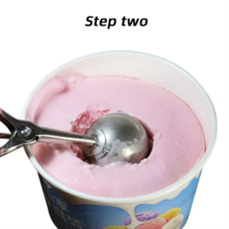 Ice Cream Scoop - Cookie Scoop Set, 3 Pcs Stainless Steel Ice Cream Scoop  Trigger Include Small Size（1.57 Inch), Medium Size (1.96 Inch), Large Size  (2.36 Inch), Melon Scoop (Cookie Scoop)