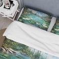 thumbnail image 4 of Designart "Canada Lakeside Calm I" Floral Bedding Covert Set - Canada Green Landscapes Bed Set With 1 Sham, 4 of 6