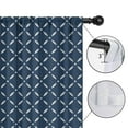 thumbnail image 4 of Blackout Kids Curtains,Navy Blue and White Geometric Pattern Childrens Insulated Curtains Set Of 2,Bedroom Essentials,Toddler Room Decor 42"x54", 4 of 5